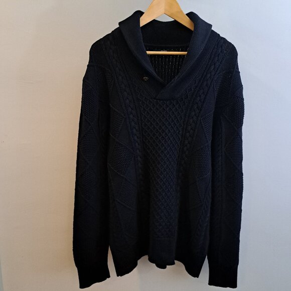 J. Crew Other - J. Crew Men's L 100% Cotton Cable Knit Cowl Neck Sweater Style 13528